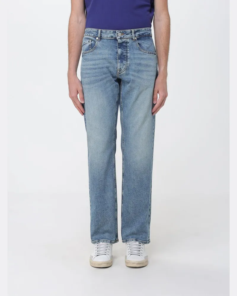 Blauer Straight Jeans aus Denim Stone