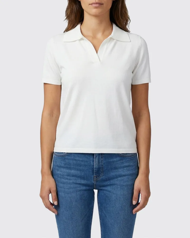 Roberto Collina Polo damen Ecru