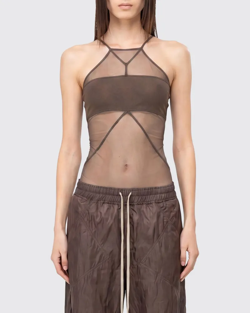 Rick Owens Nylon-Top Braun