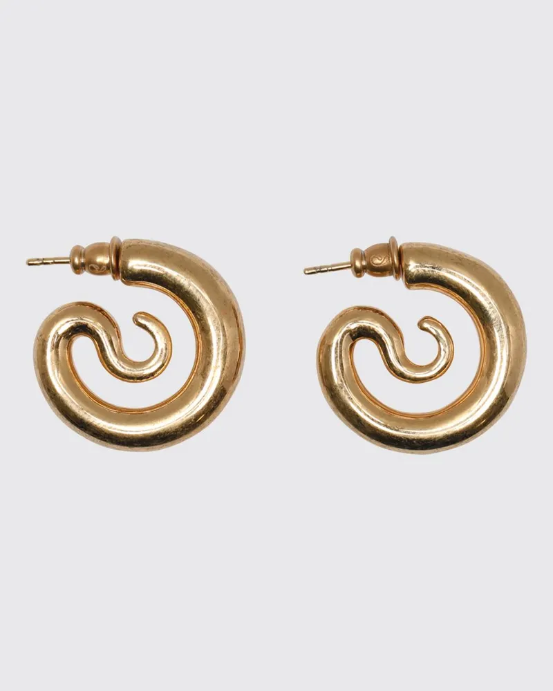 PANCONESI Moderne Serpent-Creolen aus 18kt vergoldetem Metall Braun