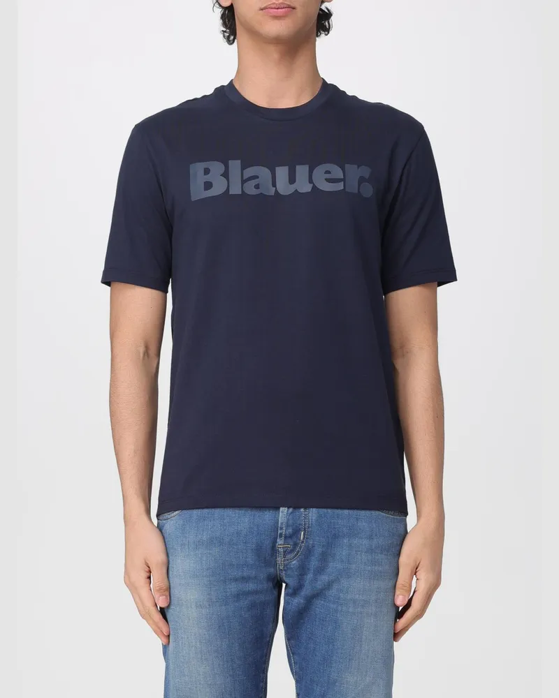 Blauer T-shirt herren Blau