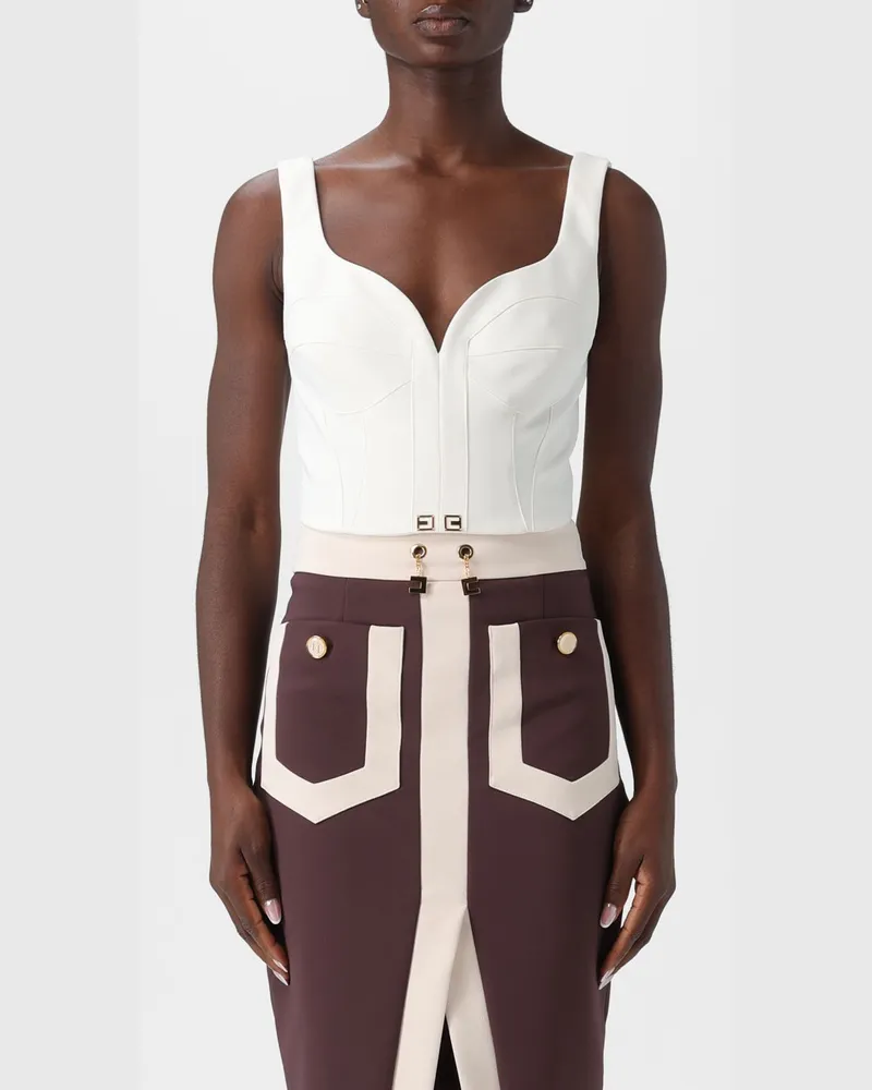 Elisabetta Franchi Top damen Ivory