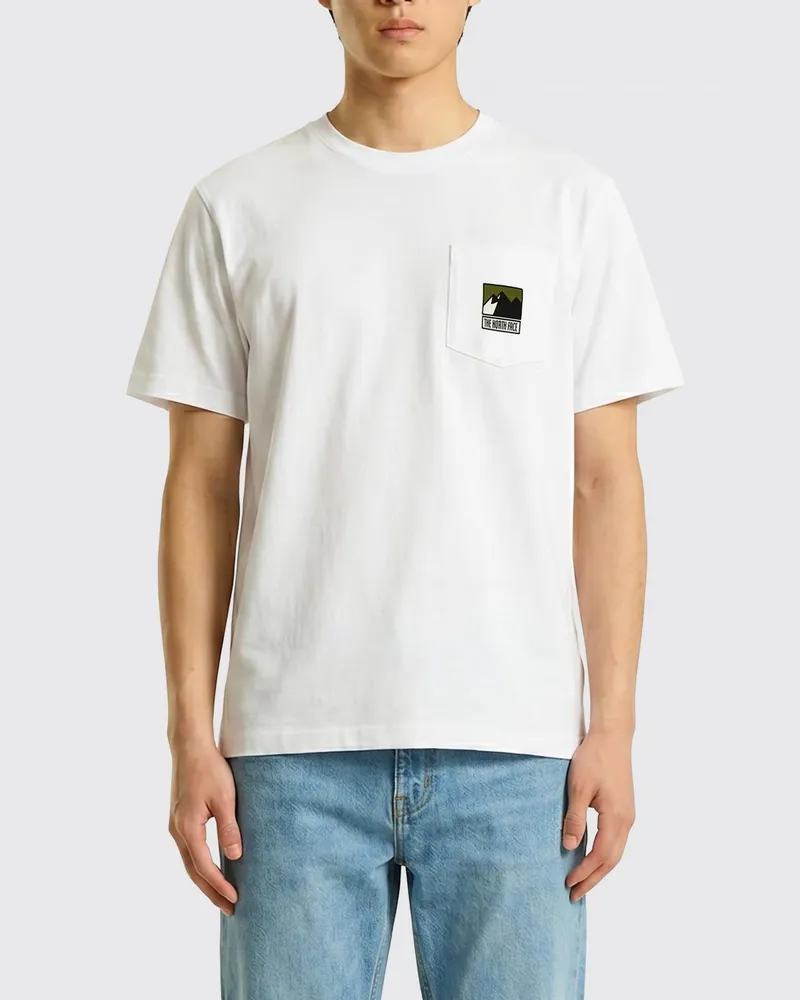 The North Face Baumwoll-T-Shirt mit Logo Weiß
