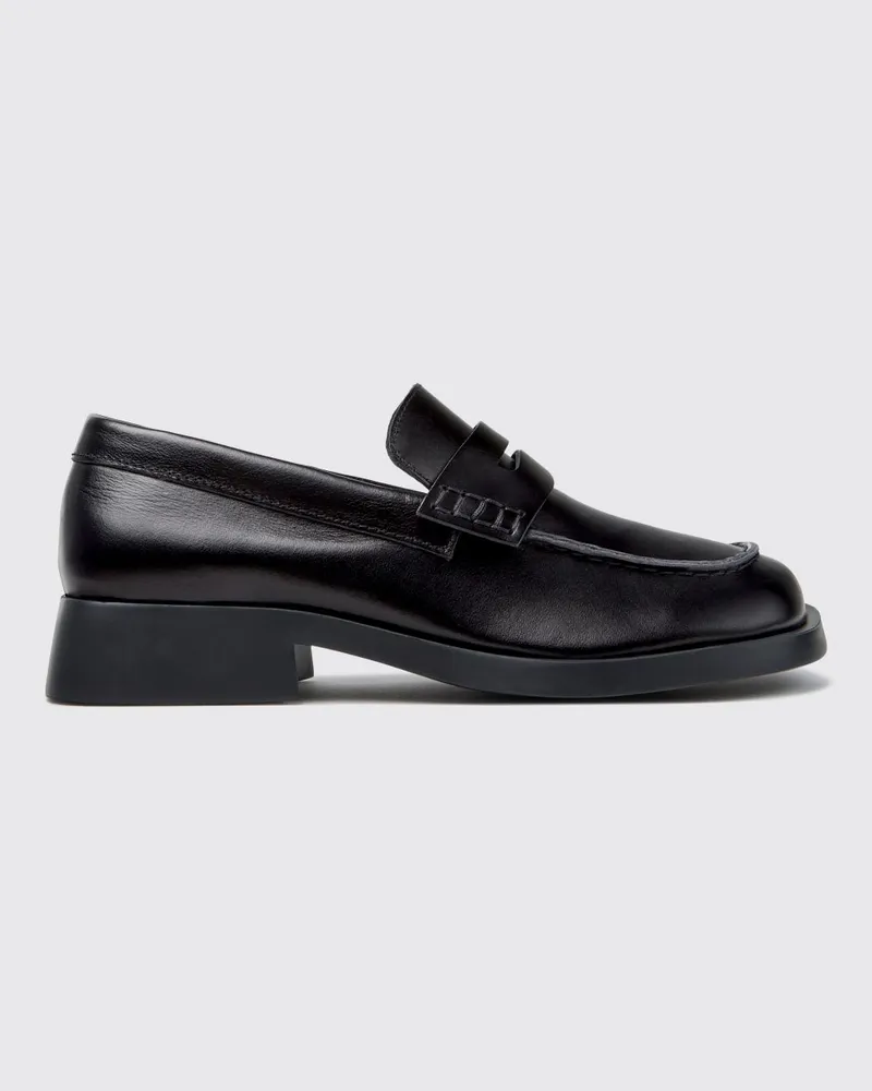 Camper Penny Loafers aus Kalbsleder mit leichter Extralight®-Sohle Schwarz