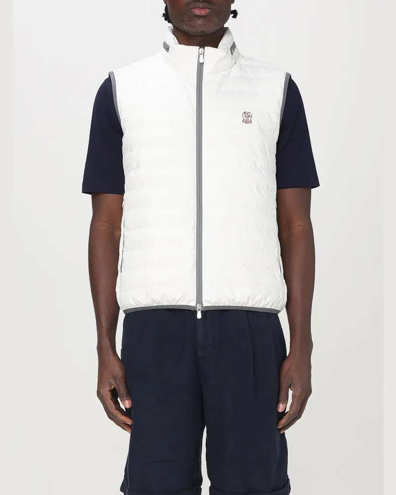 Brunello Cucinelli Mantel herren Weiß