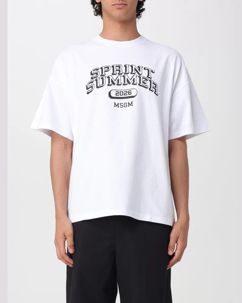 MSGM T-shirt herren Weiß
