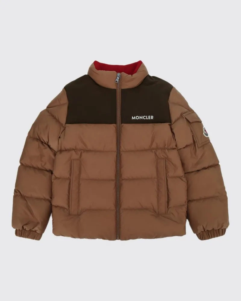Moncler Sormor Stepp-Daunenjacke aus Polyester für Jungen mit Stehkragen Camel