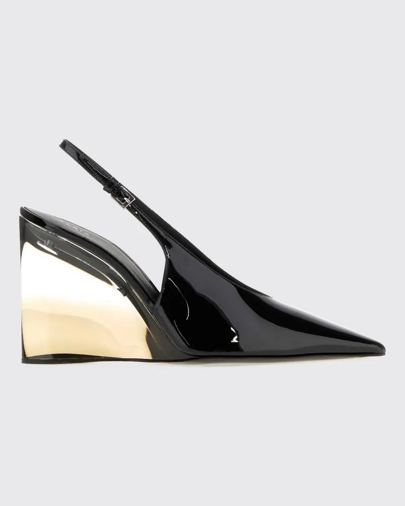 Alaïa Slingback-Pumps aus Lackleder mit hohem Keilabsatz Schwarz