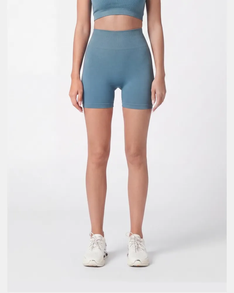 Philipp Plein Shorts aus technischem Stretch-Gewebe Hellblau