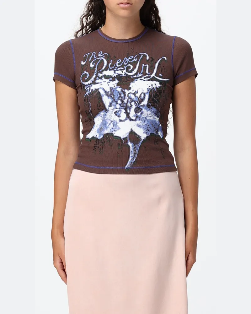 Diesel T-shirt damen Braun