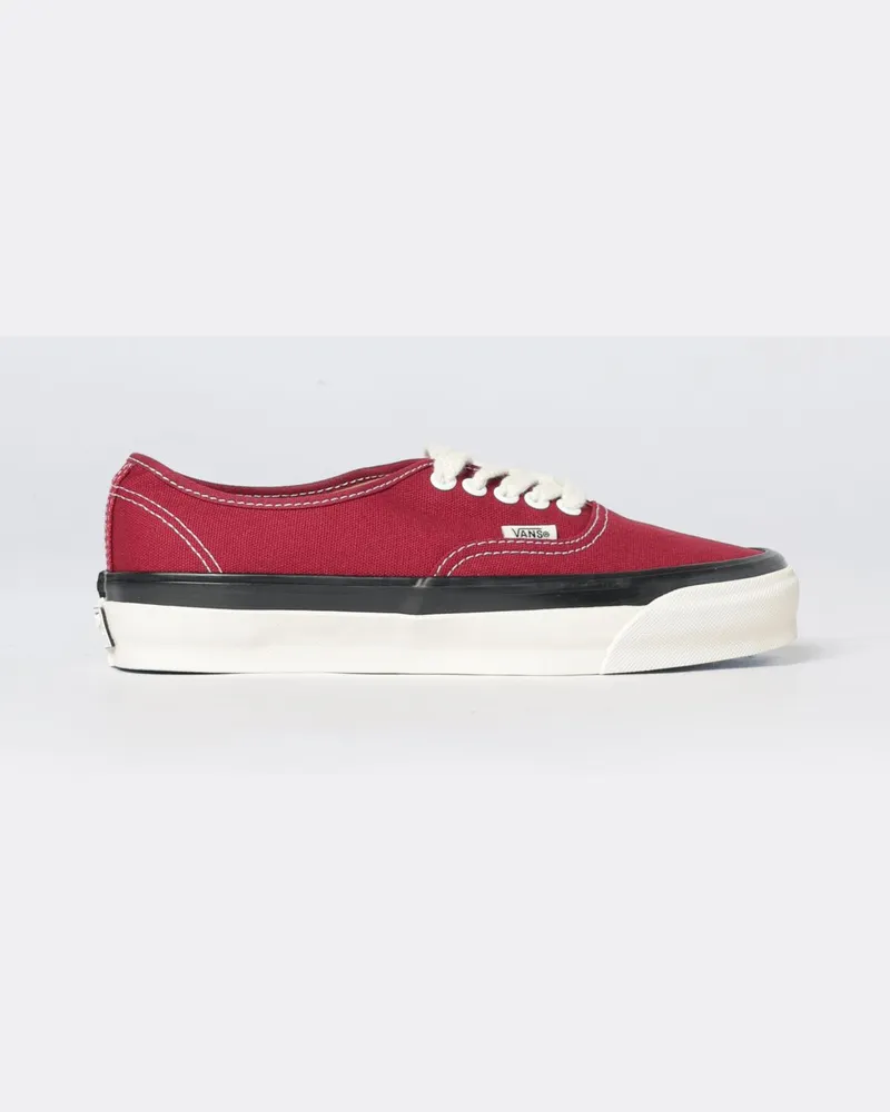Vans LX Authentic 44 Low-Top-Sneakers aus strapazierfähigem Baumwoll-Canvas Burgunderrot