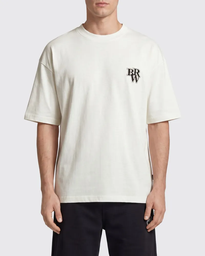 BARROW Bedrucktes Baumwoll-T-Shirt Weiß