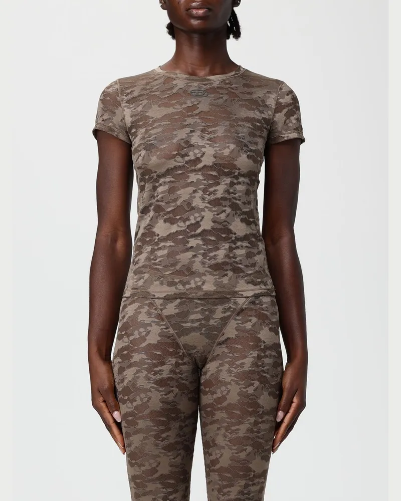 Diesel T-shirt damen Braun