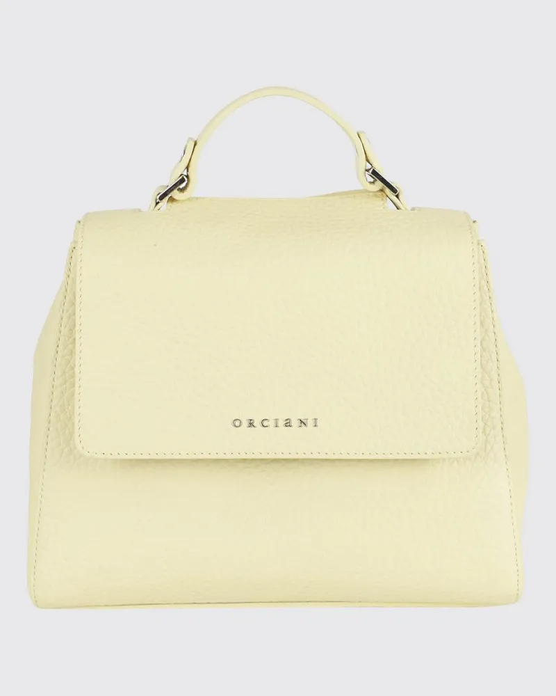 Orciani Sveva Tasche aus gehämmertem Leder Limette