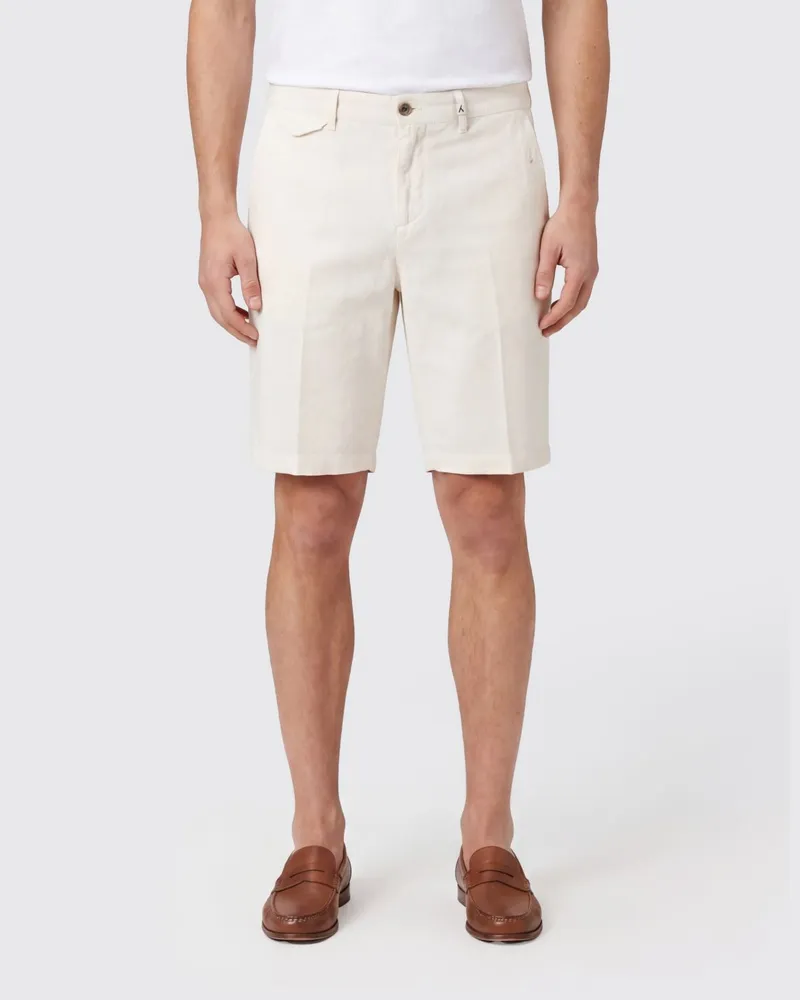 MYTHS Chino-Shorts aus Leinenmischung Weiß