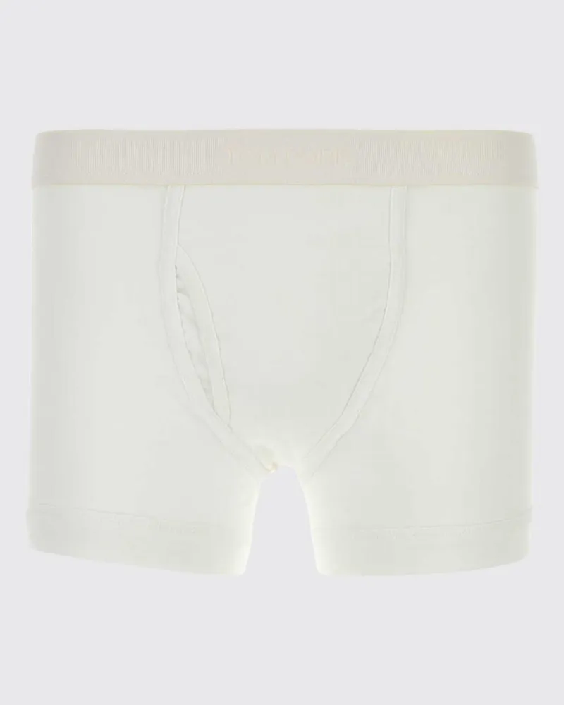 Tom Ford Zweier-Set Boxershorts aus Stretch-Baumwolle mit Logo-Bund Weiß
