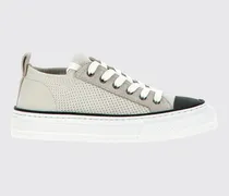 Sneakers aus Baumwoll-Häkelstrick mit Monile