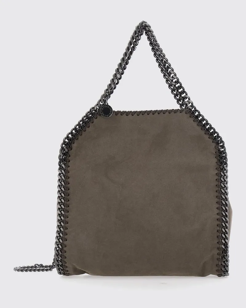 Stella McCartney Kleine Falabella-Handtasche von aus Alter Mat mit Kettenbesatz Taubengrau