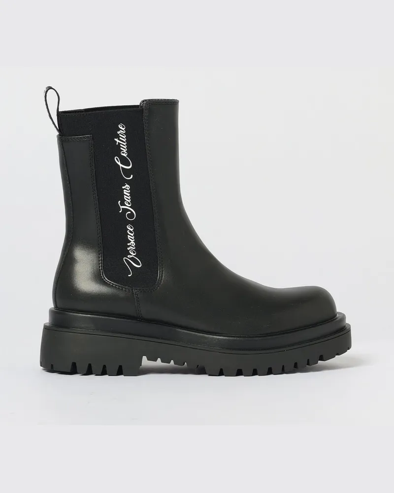 Versace Jeans Flache stiefeletten damen Schwarz