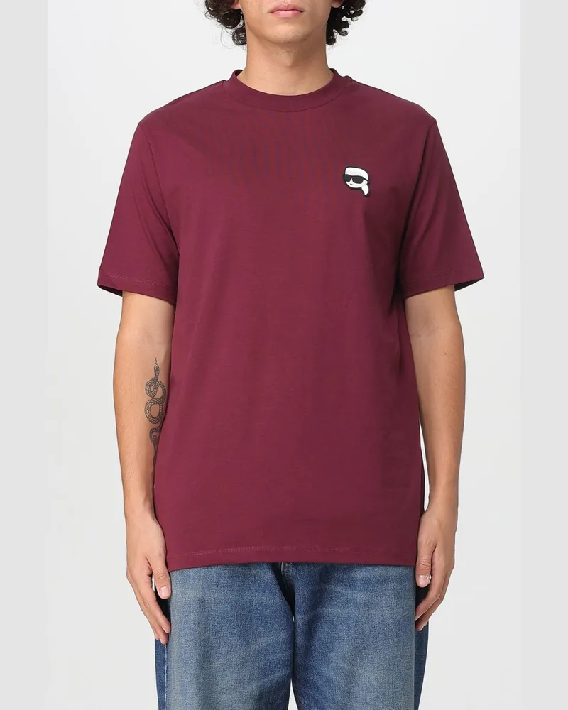 Karl Lagerfeld T-shirt herren Burgunderrot