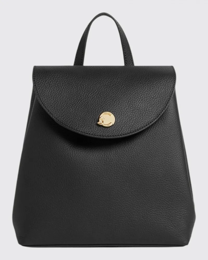 Coccinelle Genarbter Lederrucksack Schwarz