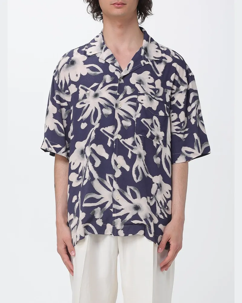 Laneus Hemd herren Blau