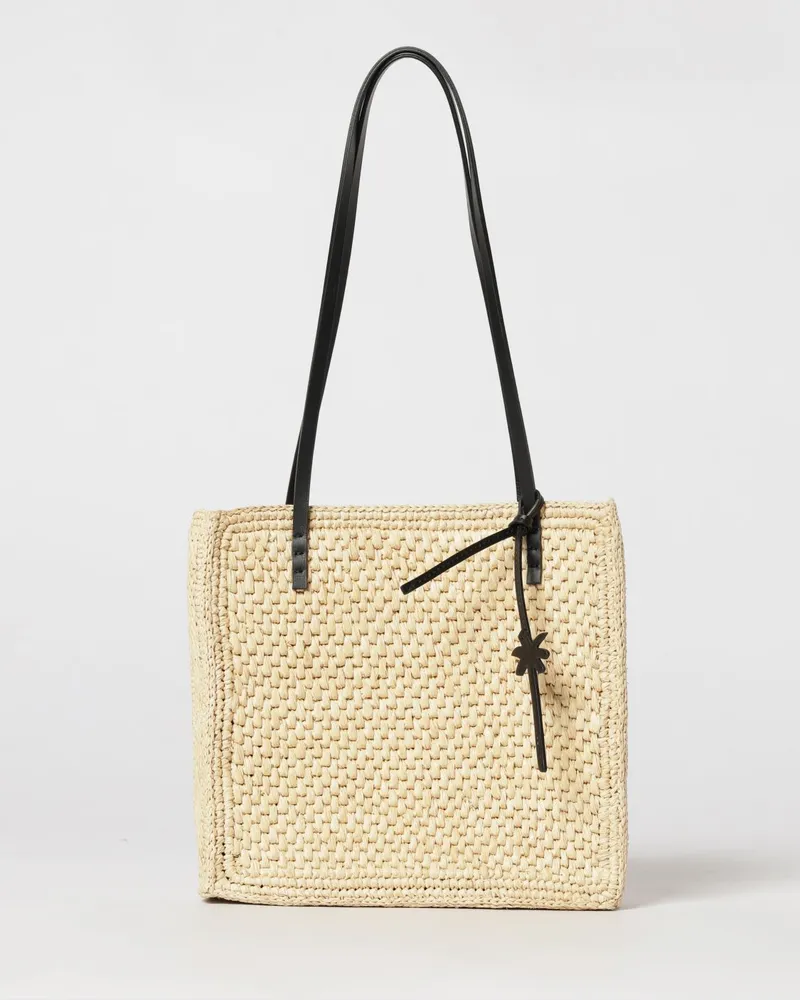 Manebí Häkel-Raffia-Tasche Beige