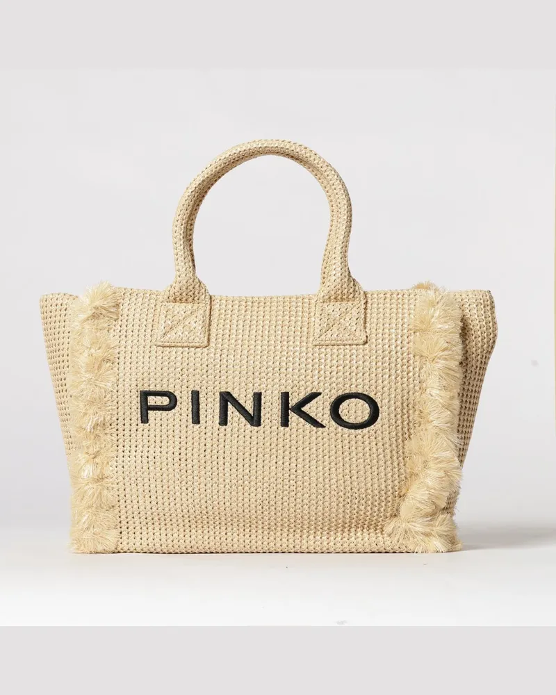 Pinko Beach Häkel-Raffia-Tasche Rope