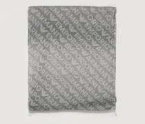 Schal aus Viskosemischung mit Jacquard-Logo