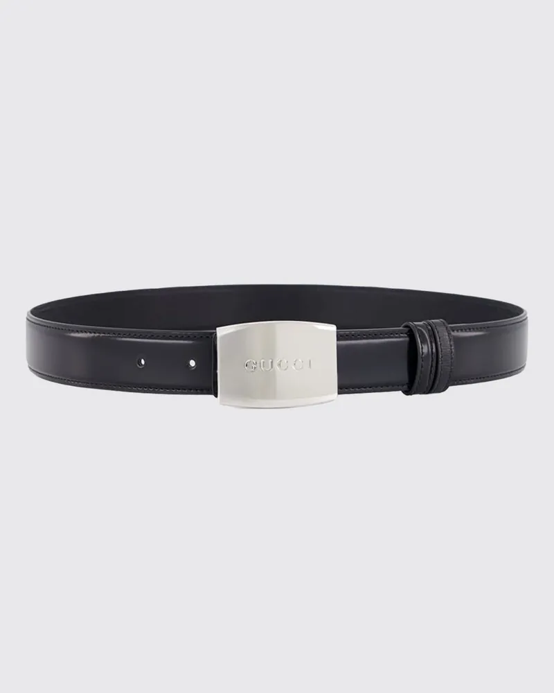 Gucci Reversibler Ledergürtel Schwarz