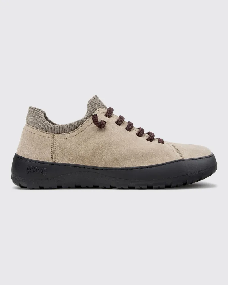 Camper Peu Serra Slip-On-Sneaker aus Wildleder mit elastischen Schnürsenkeln Beige