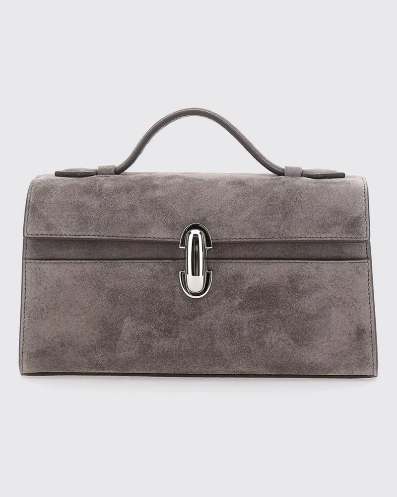 SAVETTE Symmetry Mini-Handtasche aus Wildkalbsleder Braun