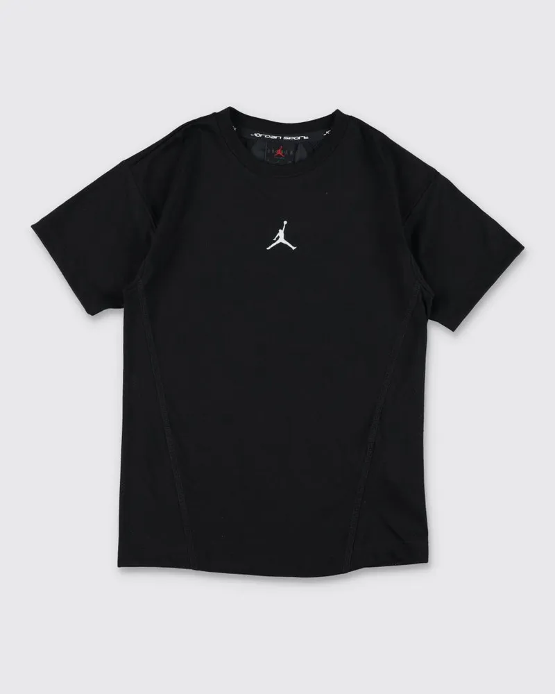 Nike Sport-T-Shirt von für Jungen aus technischem Gewebe mit Kontrastlogo Schwarz