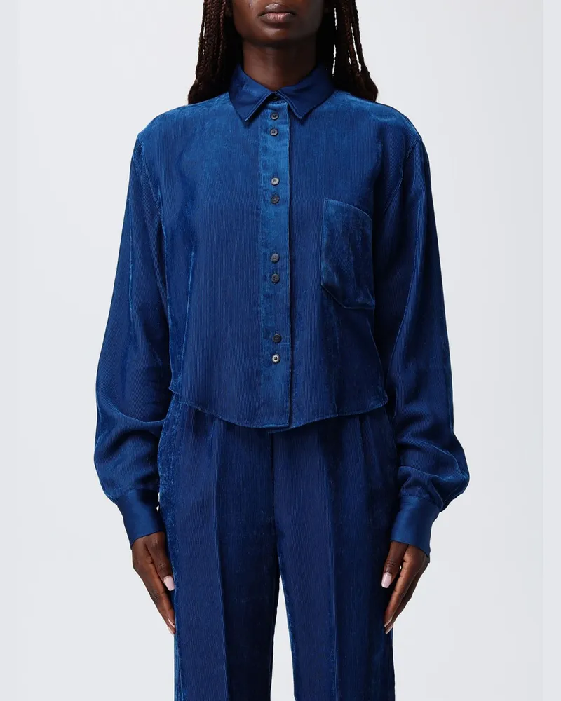 forte_forte Hemdbluse damen Blau