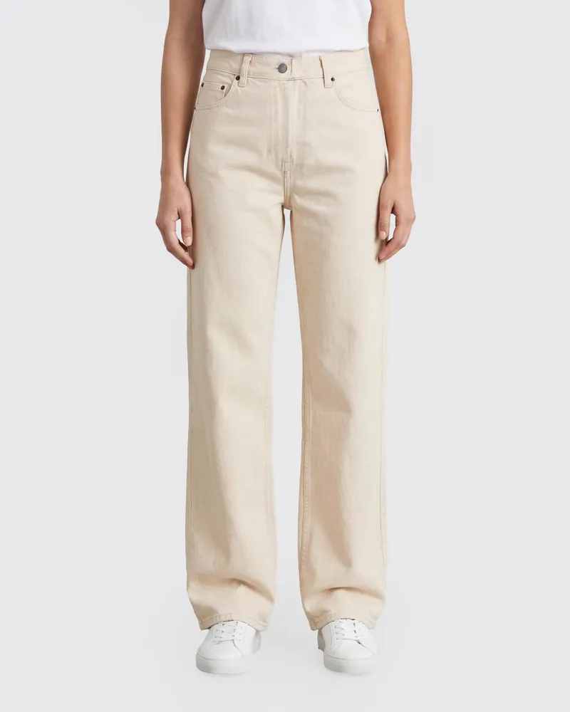 The Row Straight-Jeans mit hoher Taille aus Bio-Baumwolldenim Ecru