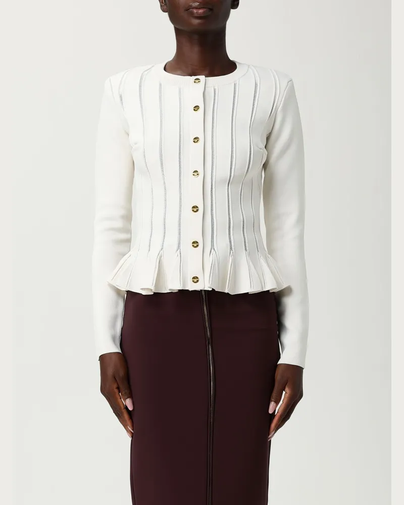 Elisabetta Franchi Strickjacke damen Weiß