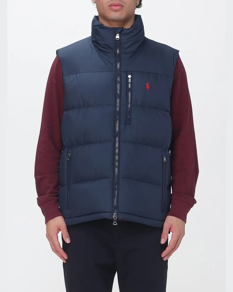 Ralph Lauren Gesteppte Weste von aus recyceltem Stoff mit Pony-Logo Blau
