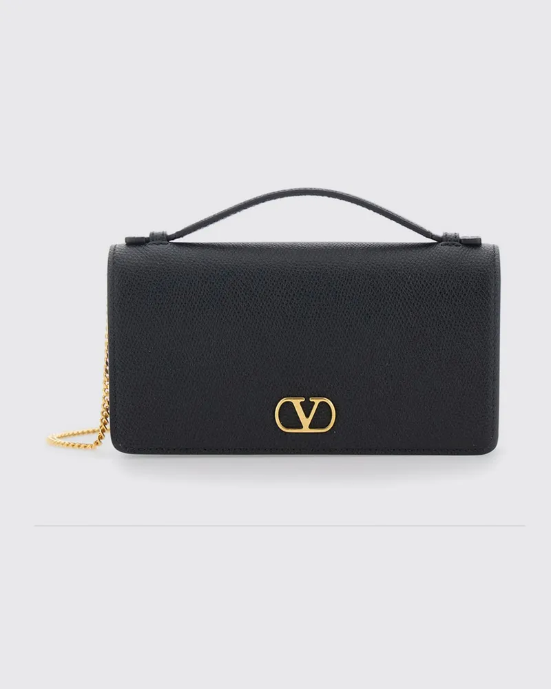 Valentino Garavani VLogo Signature Mini-Tasche aus Kalbsleder mit Kettenriemen Schwarz