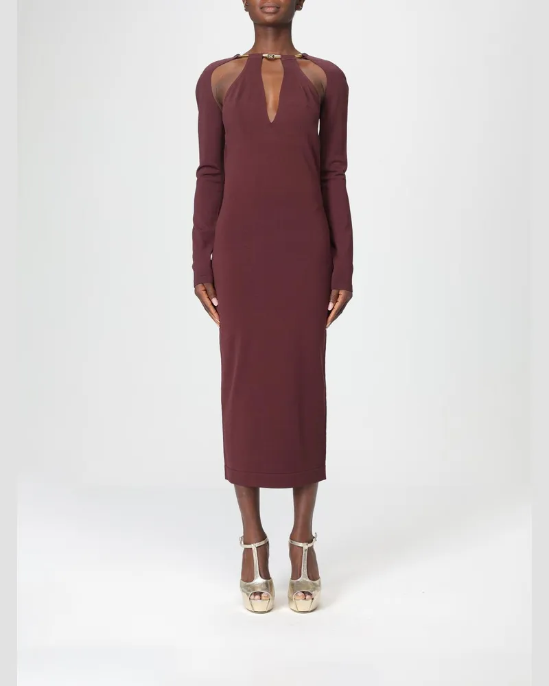 Elisabetta Franchi Kleider damen Weinrot