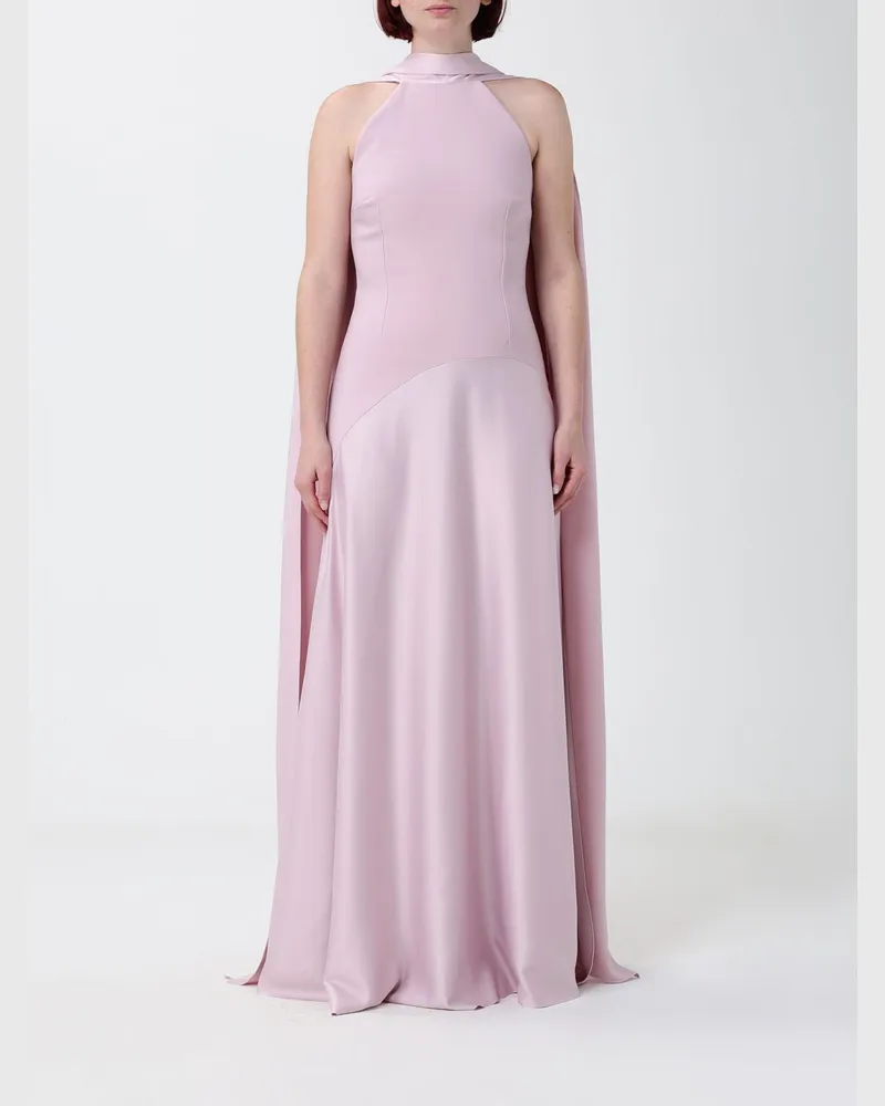 Solace London Elegantes Crêpe-Kleid Pink