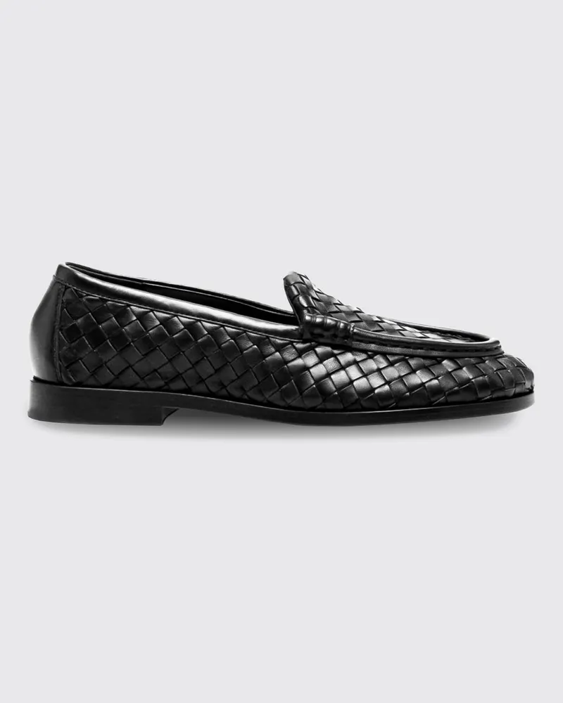 Bottega Veneta Silenzio Loafer von aus Intrecciato-Lammleder Schwarz
