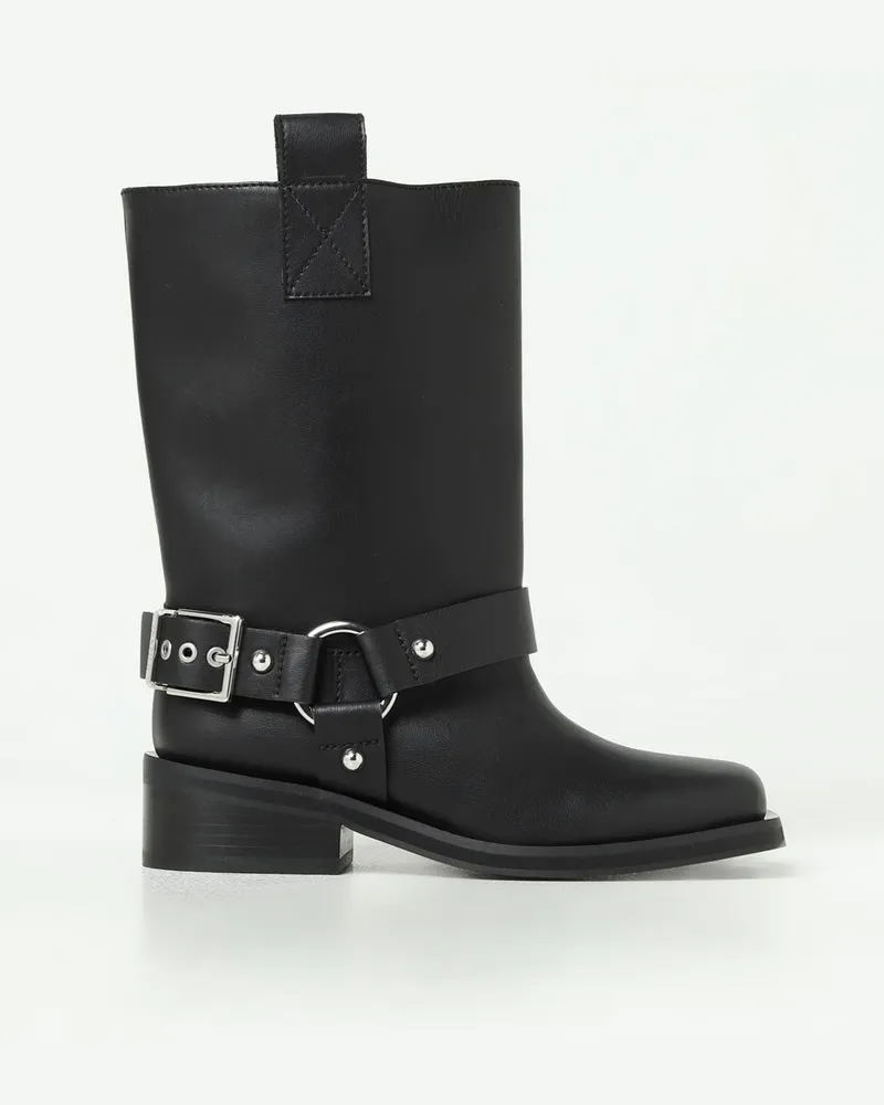 Ganni Flache stiefeletten damen Schwarz