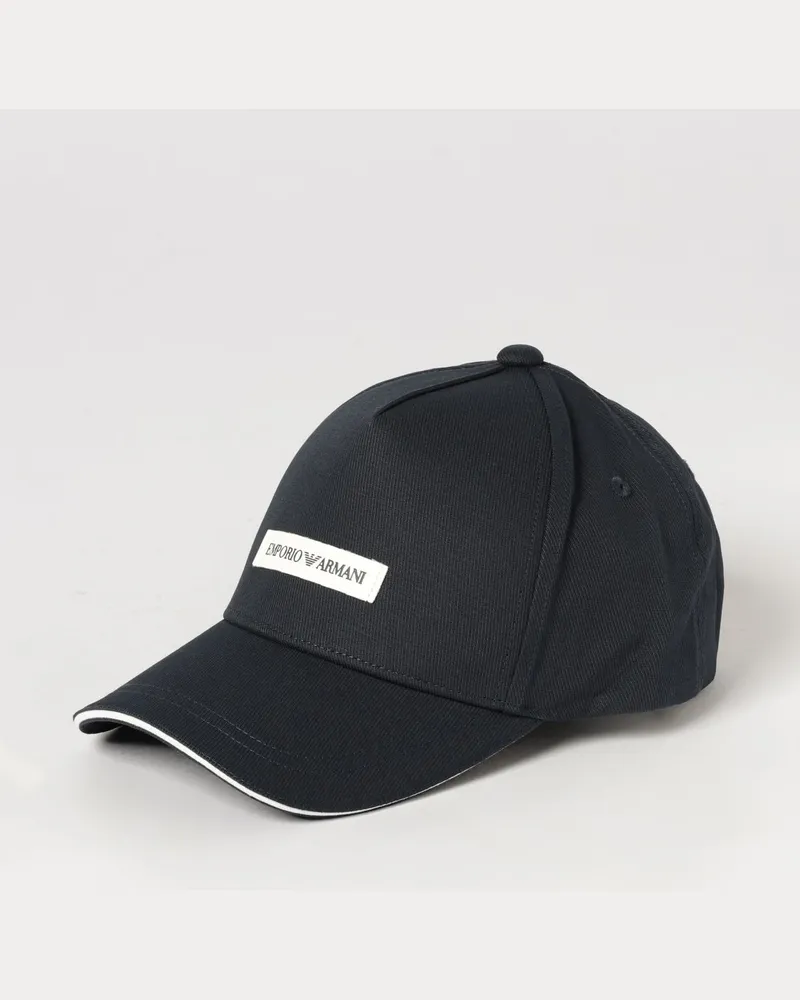 Emporio Armani Baumwoll-Baseballkappe Blau