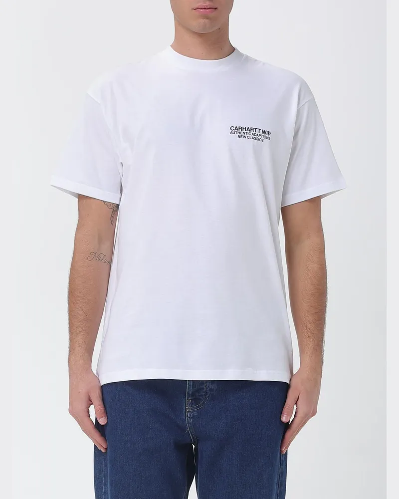 Carhartt WIP Bedrucktes Baumwoll-T-Shirt Weiß
