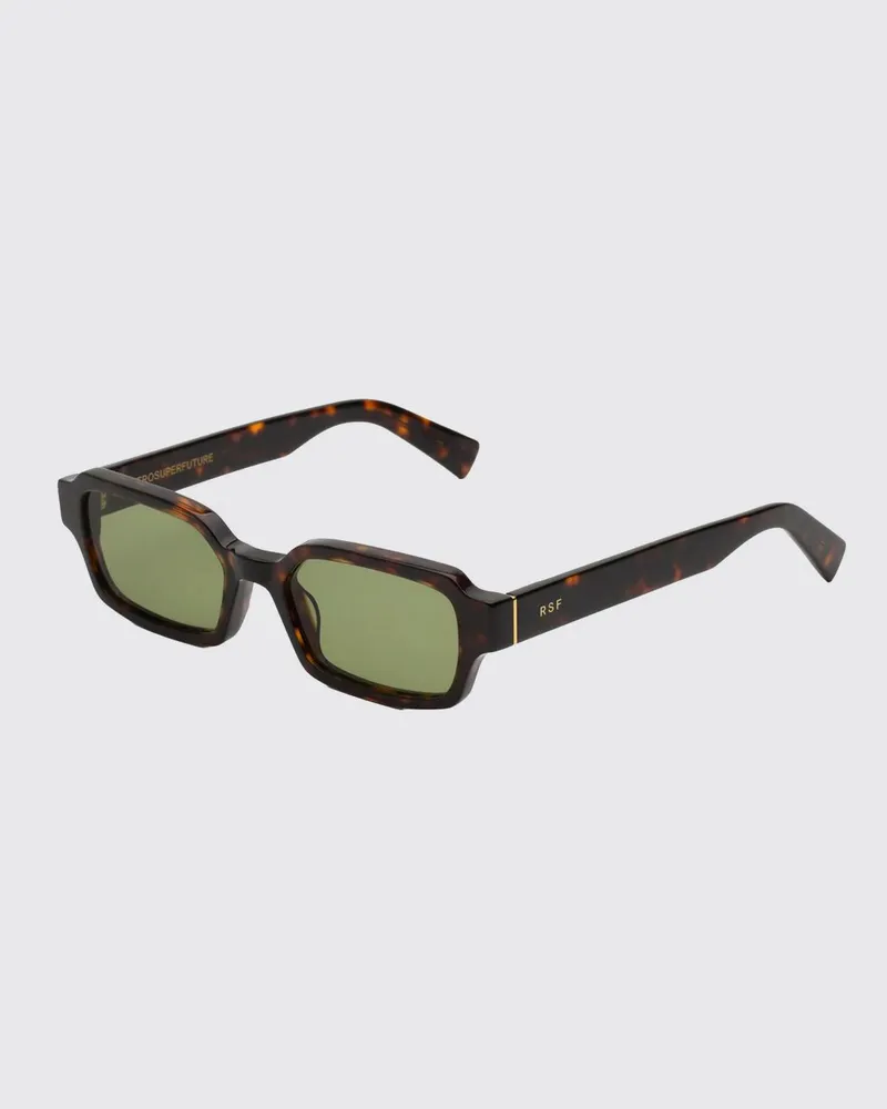 RETROSUPERFUTURE Rechteckige Carino Sonnenbrille von aus Schildpatt-Acetat Braun