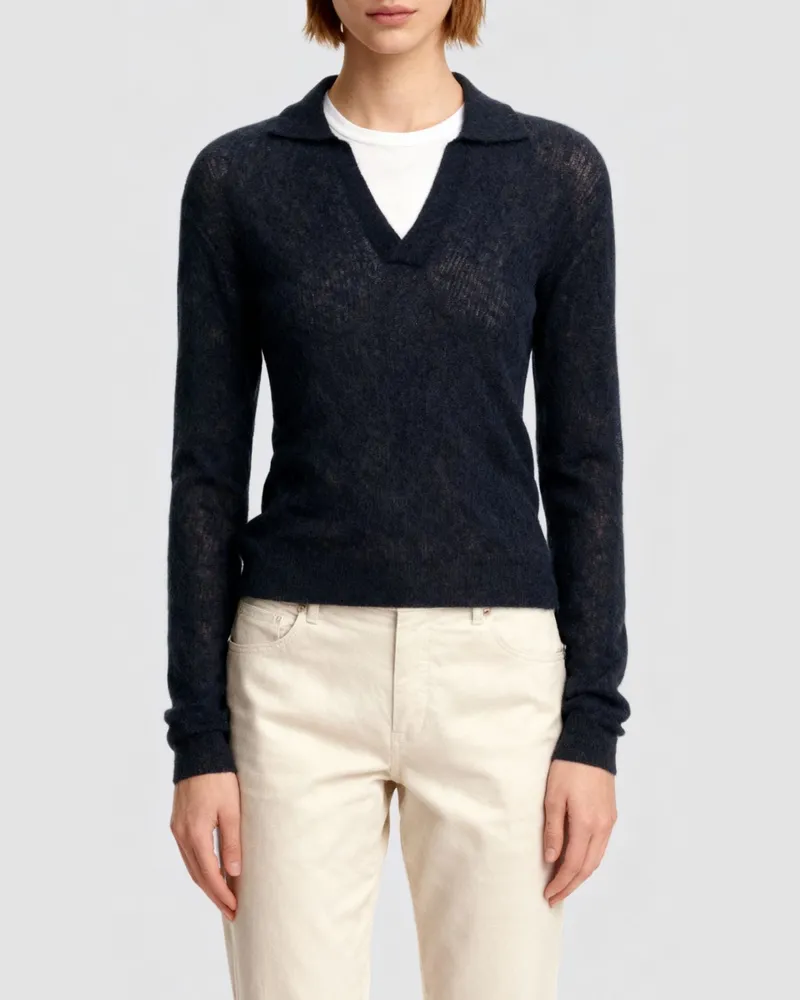 AURALEE Polo damen Blau