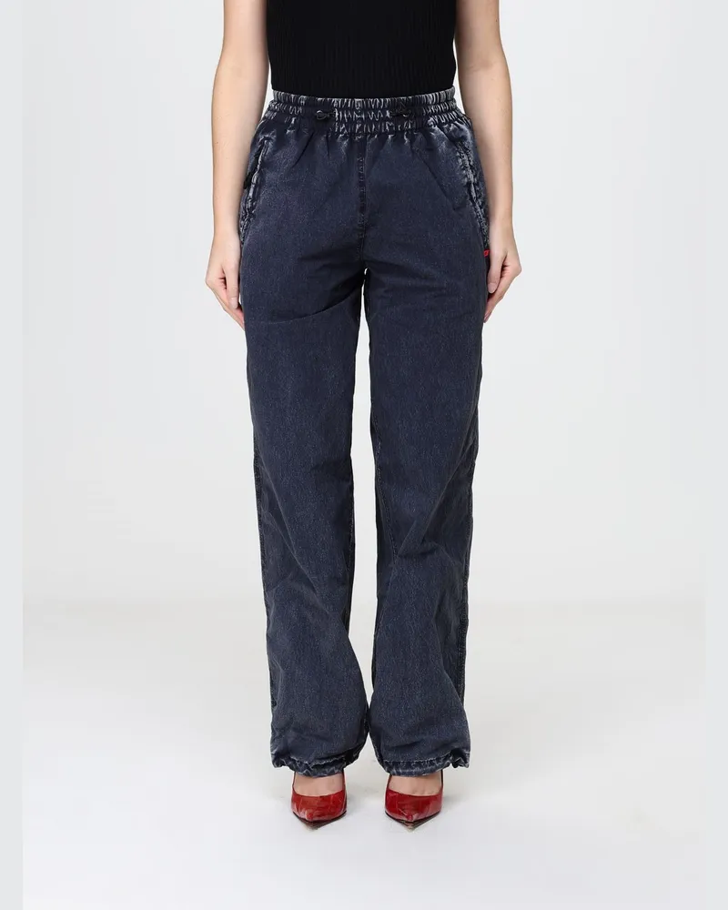 Diesel P-Apyri Nylon-Hose mit weitem Bein und hohem elastischem Bund Blau
