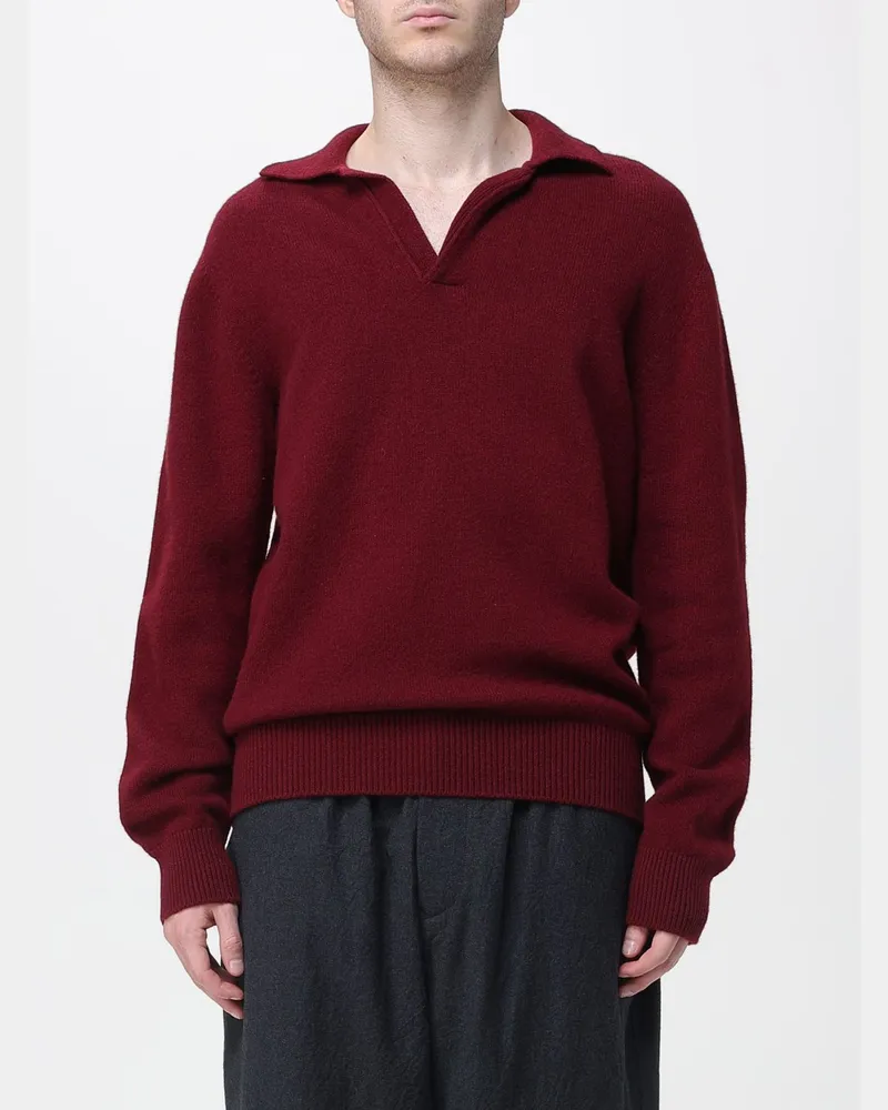 Laneus Pullover herren Burgunderrot