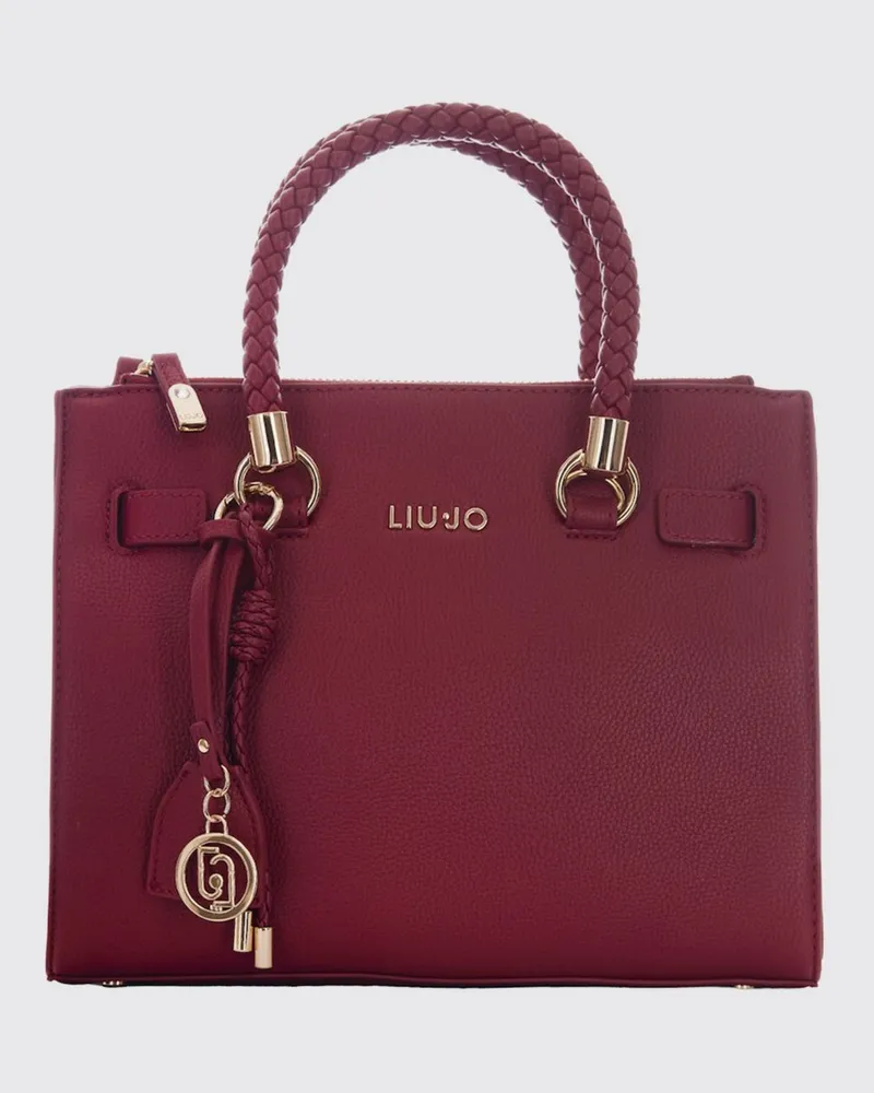 Liu Jo Handtasche aus Kunstleder mit doppeltem Henkel und Charm Rot