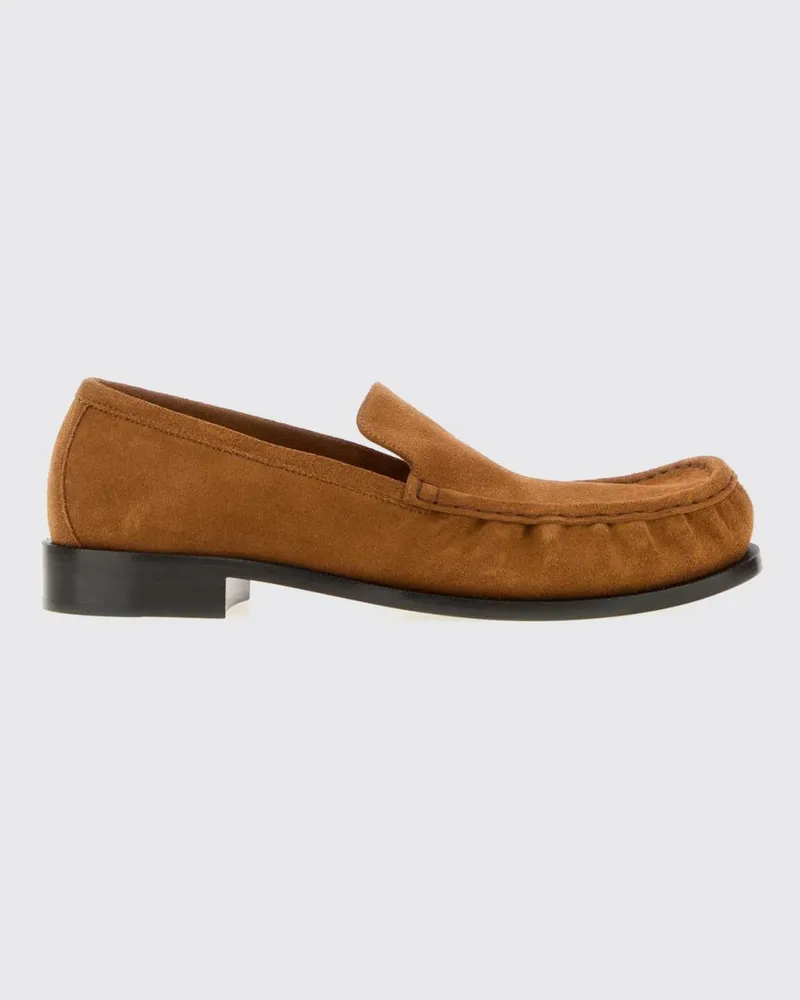Dries van Noten Wildleder-Loafer mit runder Zehenkappe und Ledersohle Braun